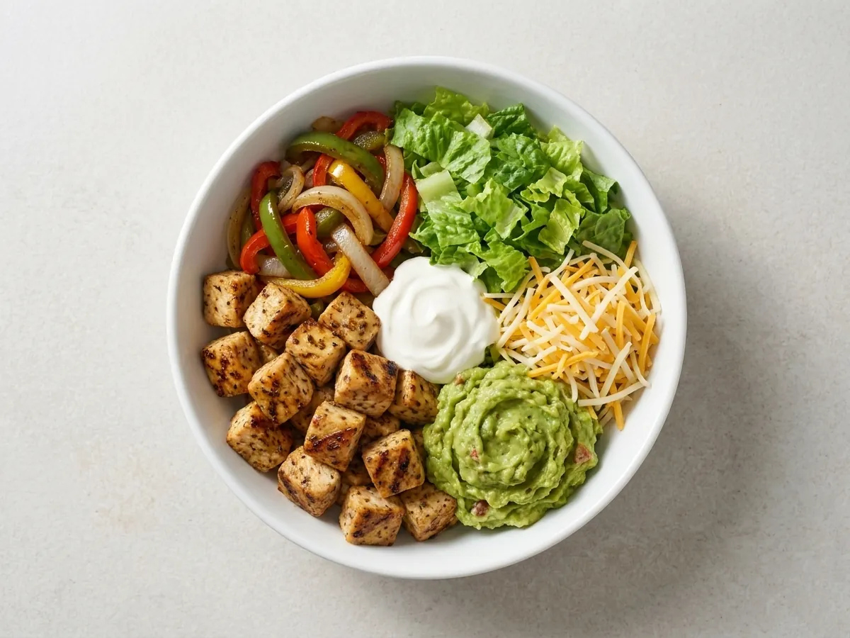 Keto double chicken bowl